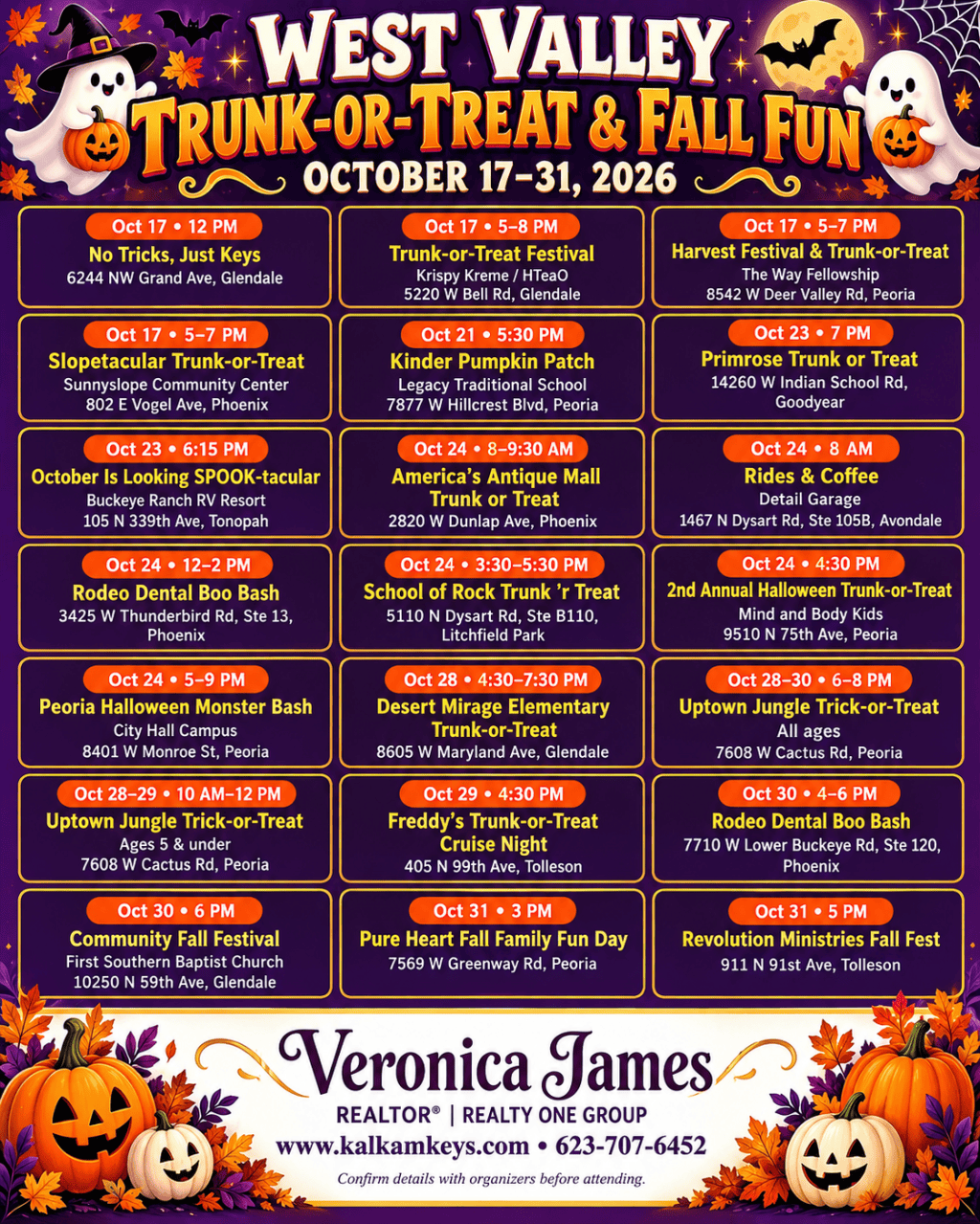 West Valley Trunk-or-Treat & Fall Events: October 17–31,&nbsp;2026